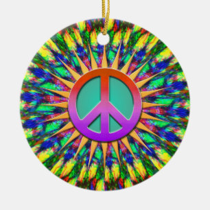 De Cerâmica Ornamento Psicodélico Sunshine Groovy pela Paz