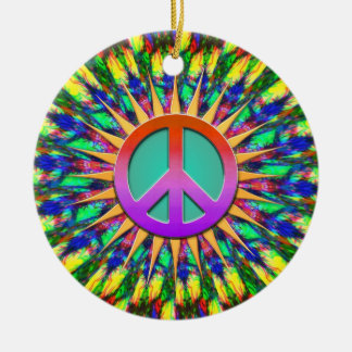 De Cerâmica Ornamento Psicodélico Sunshine Groovy pela Paz