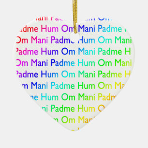 De Cerâmica Ornamento Rainbow Om Mani Padme Hum