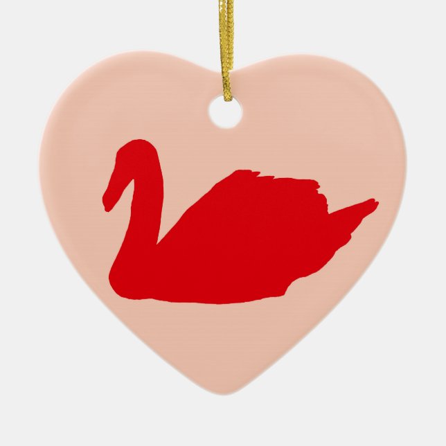 De Cerâmica ornamento Red Swan (Frente)