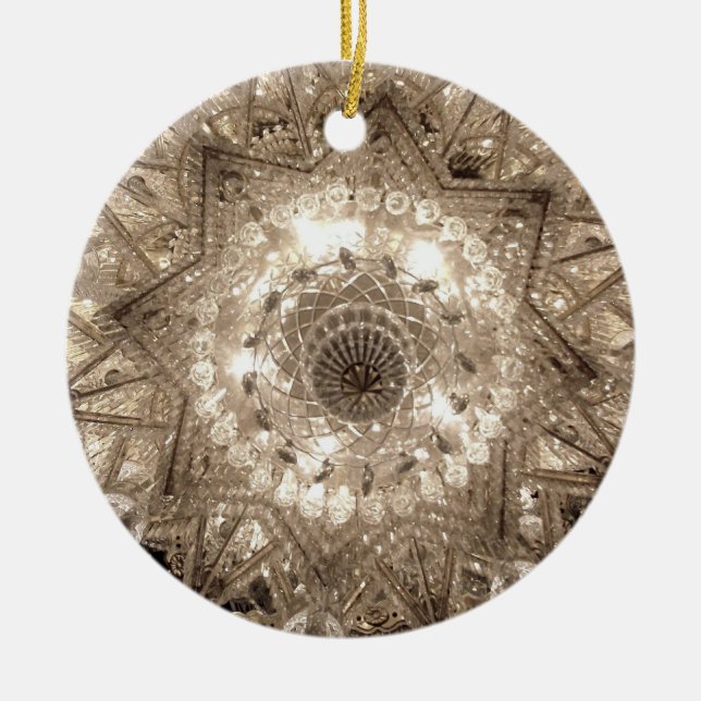 De Cerâmica Ornamento Redondo "Cristal" (Prata) (Frente)