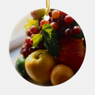 DE CERÂMICA ORNAMENTO REDONDO DA FRUTA FRESCA