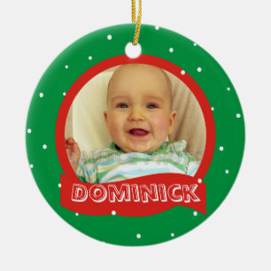 De Cerâmica Ornamento redondos personalizados da foto & do