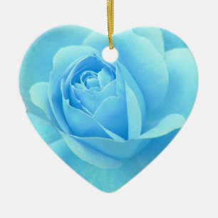 De Cerâmica ornamento rosa romântico azul