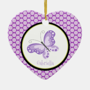De Cerâmica Ornamento roxo da borboleta