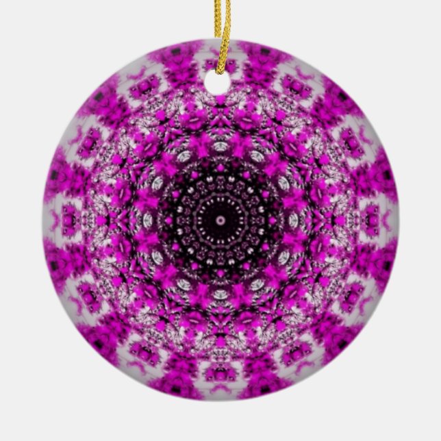 De Cerâmica Ornamento roxo do caleidoscópio (Frente)