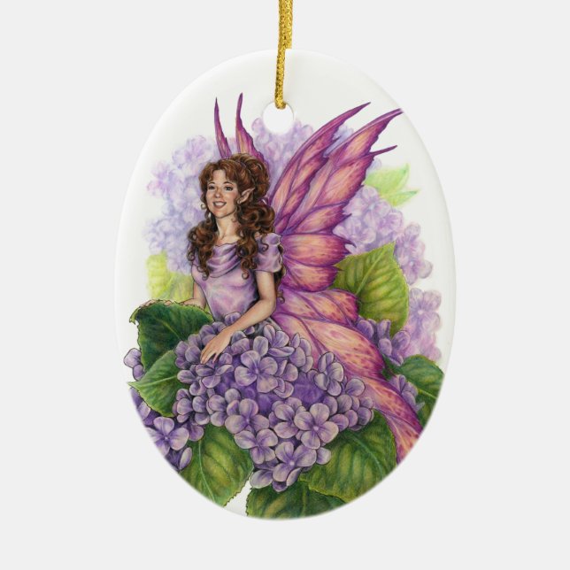 De Cerâmica Ornamento roxo do duende (Frente)