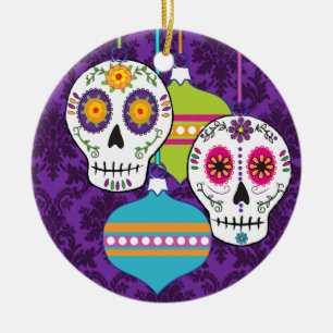 De Cerâmica Ornamento roxo dos crânios