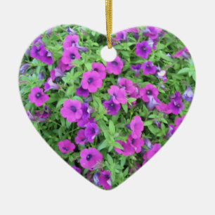 De Cerâmica Ornamento roxo dos petúnias