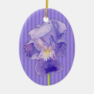 De Cerâmica Ornamento Roxo Iris
