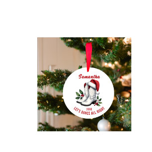 De Cerâmica Ornamento Rustic White Country Cowboy Boots