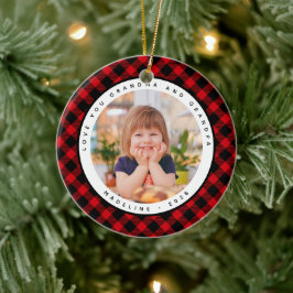 De Cerâmica Ornamento Rustic Xadrez Country Photo Avós