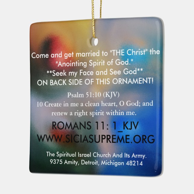 DE CERÂMICA ORNAMENTO SANTAMENTE - ABENÇOADO E APROVADO PELO (Esquerda)