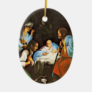De Cerâmica Ornamento santamente da família