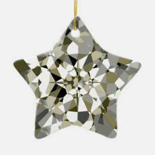 De Cerâmica Ornamento Sparkling da estrela do diamante