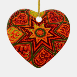 De Cerâmica Ornamento 'Starburst of Love'