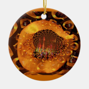De Cerâmica Ornamento surreal da lua crescente