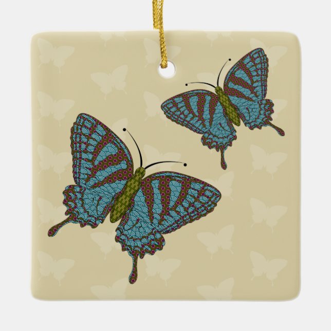 De Cerâmica Ornamento Swallowtail Japonês (Frente)