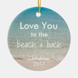 De Cerâmica Ornamento temático da praia com citações