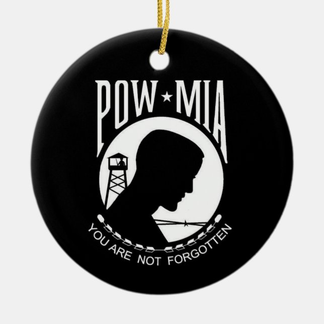 De Cerâmica Ornamento tomado partido dobro do KRW POW/MIA (Frente)