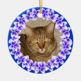 De Cerâmica Ornamento tropical da foto dos leus do Plumeria