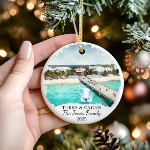 De Cerâmica Ornamento Turks e Caicos Personalizados