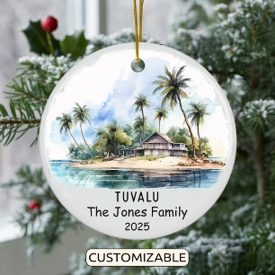 De Cerâmica Ornamento Tuvalu Personalizado, Oceânia