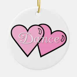 De Cerâmica Ornamento unilateral dos corações cor-de-rosa da