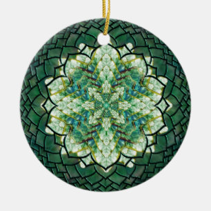 De Cerâmica Ornamento verde abstrato da mandala da hera