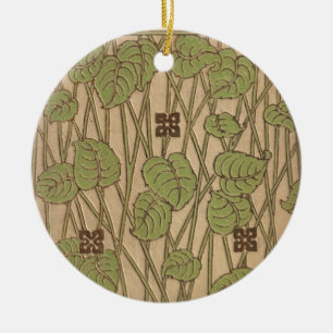 De Cerâmica Ornamento verde da capa do livro do nouveau da