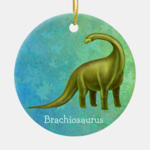 De Cerâmica Ornamento verde do dinossauro do Brachiosaurus