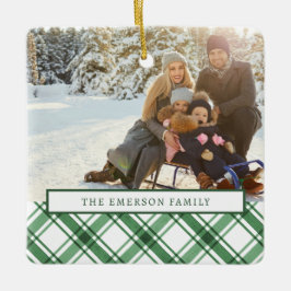 De Cerâmica Ornamento Verde e Branco