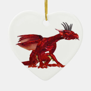 De Cerâmica Ornamento vermelho do dragão
