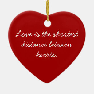 De Cerâmica Ornamento vermelho do sentimento do coração