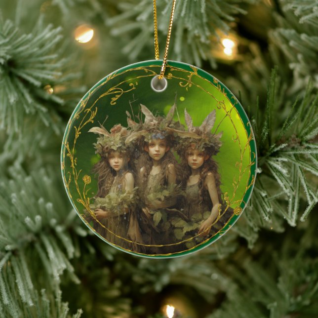 De Cerâmica Ornamento WoodlandFairies, Decoração Florestal Fai (Árvore)