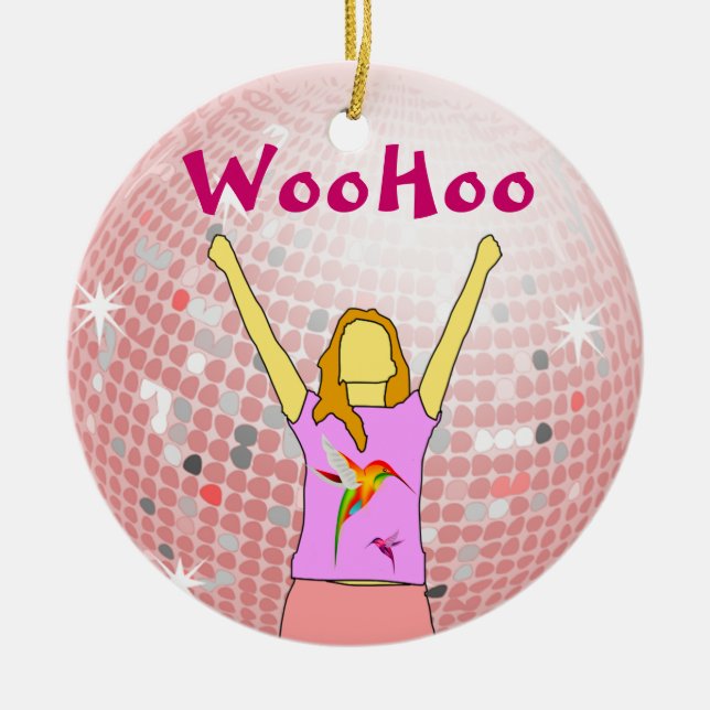 De Cerâmica ornamento Woohoo (Frente)