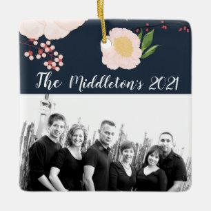 De Cerâmica Ornamento XMAS Personalizado Cosmos Rosa Bebida na