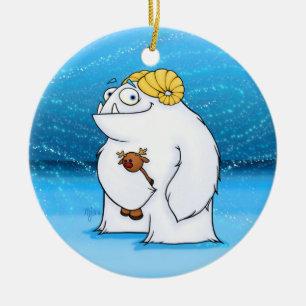 De Cerâmica Ornamento Yeti