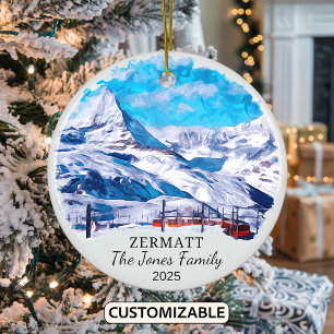 De Cerâmica Ornamento Zermatt Personalizado, Suiça