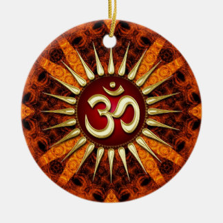 De Cerâmica Ouro OM Boas Energias Orgânicas Ornamento Cerâmico