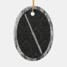 De Cerâmica Pendente oval do ornamento da flauta