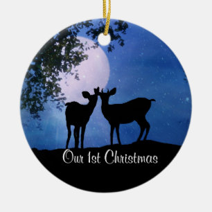 De Cerâmica Personalizar Primeiro Natal Juntos Com O Ornamento