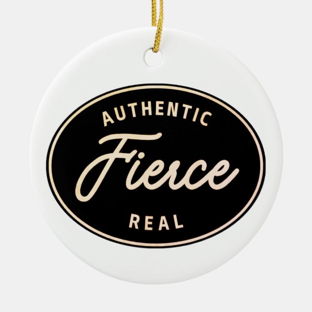 De Cerâmica PERSONALIZE! Ornamento feroz, autêntico e real (Frente)