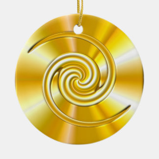 De Cerâmica Personalize seu ornamento dourado
