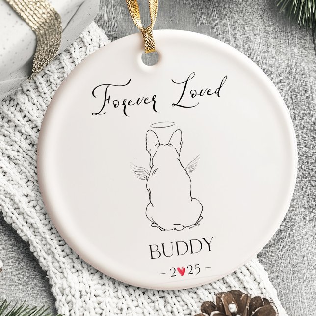 De Cerâmica Pet Personalizado por Ornamento do Cão (Dog Memorial Ornament Personalized – Dog Memorial Gift)