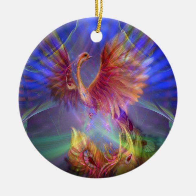 De Cerâmica Phoenix que aumenta em volta do ornamento (Frente)