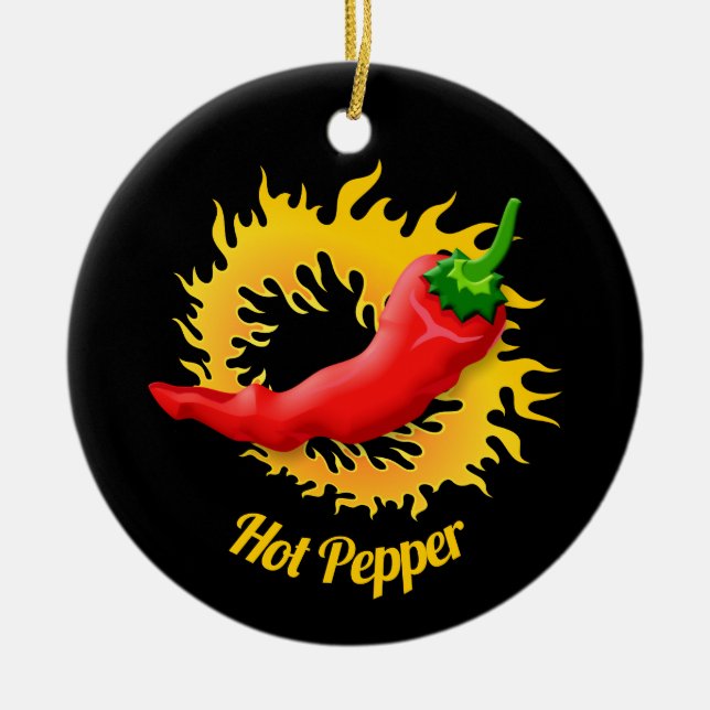 De Cerâmica Pimenta com ornamento Cerâmico Flame (Frente)