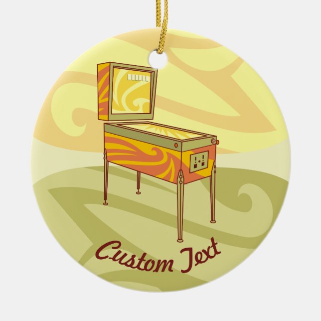 De Cerâmica Pinball Machine — ornamento cerâmico (Frente)