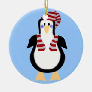De Cerâmica Pinguim do feriado - ornamento