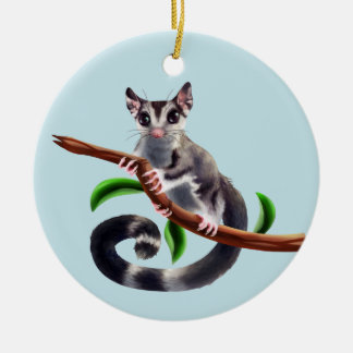 De Cerâmica planador do açúcar em um ornamento do ramo